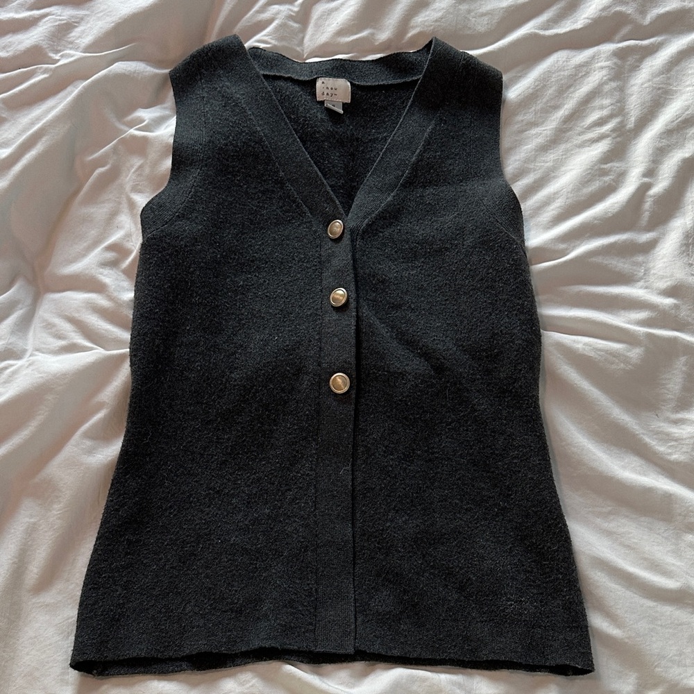 A New Day Gray V-Neck Cardigan